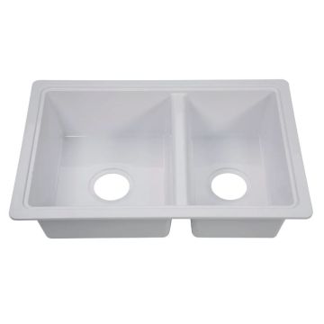 Lippert Double Bowl White Sink