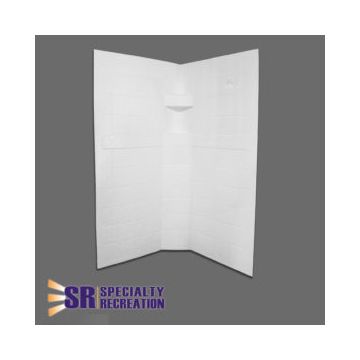 Specialty Recreation 34" x 34" x 67" Neo Angle Shower Wall Surround - White