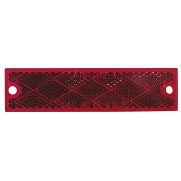 Peterson Mfg Rectangular Red Reflector W/ Mounting Holes B487R Front
