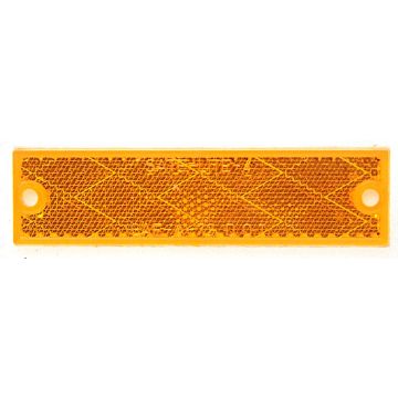 Peterson Mfg Rectangular Amber Reflector W/ Mounting Holes B487A Front