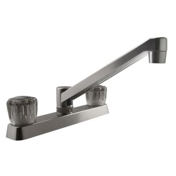 DURA Two Handle Non-Metallic Brushed Satin Nickel RV Kitchen Faucet