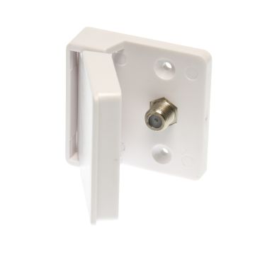 Prime Products Polar White Single Outdoor TV Outlet