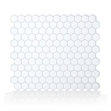Patrick Industries Hexago Kitchen/Bathroom Smart Backsplash Tiles - 4 Pack