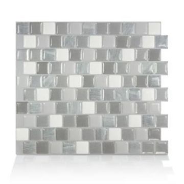 Patrick Industries Brixia Cassoria Kitchen/Bathroom Smart Backsplash Tiles - 4 Pack
