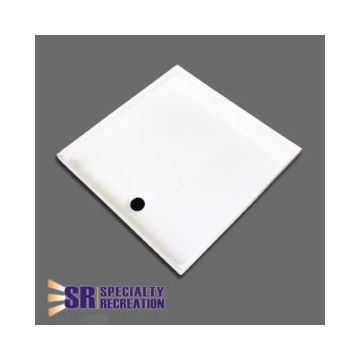 Speciality Recreation 24" x 24" x 4" Side Drain Shower Pan - White