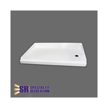 Specialty Recreation 36" x 24" Right Hand Drain Shower Pan - White