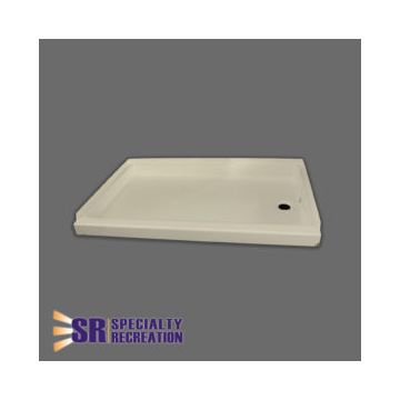 Specialty Recreation 36" x 24" Right Hand Drain Shower Pan - Parchment