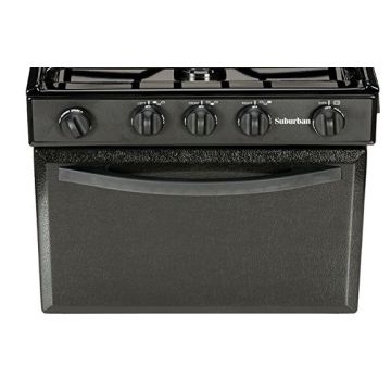 Suburban Cooktop Range 22" Black Solid Replacement Oven Door ONLY