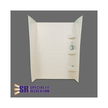 Specialty Recreation 24" x 36" x 66" Bath/Shower Surround - Parchment