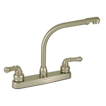 Empire Brass Company Brushed Nickel Teapot Handle High Rise Kitchen Faucet