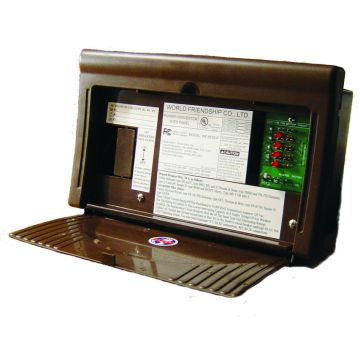 WFCO Black 25 Amp Distribution Panel Converter