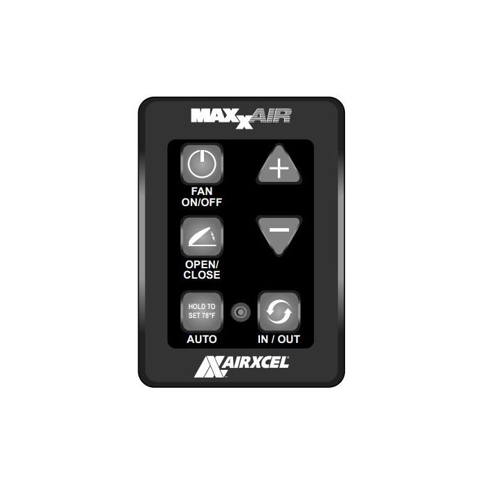 MaxxAir MaxxFan 6 Key Hard Wired Remote Control Black