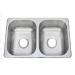 Pure Liberty 25" X 15" Double Bowl Stainless Steel Sink