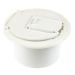 JR Products Polar White Round Electric Cable Hatch 