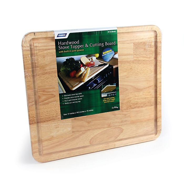 Camco Oak Stove Topper/Cutting Board