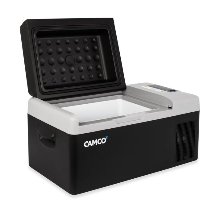 Camco CAM-200 Portable Refrigerator, AC 110V / DC 12V Compact Fridge / Freezer, 20-Liter