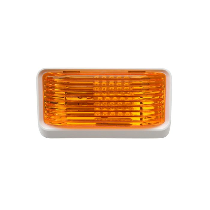 Diamond White LED Amber Lens Porch Light without Switch