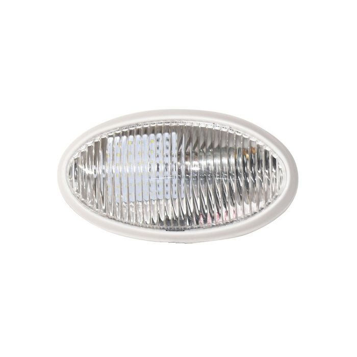 Diamond LED White Oval Clear Lens Porch Utility Light without Switch