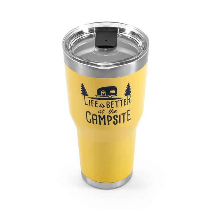 CAMCO Life is Better at the Campsite Yellow 30 oz Tumbler