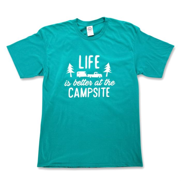 CAMCO Life is Better at the Campsite Teal Shirt - Small