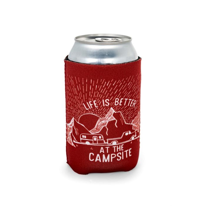 CAMCO Life is Better at the Campsite Burgundy Sunrise Can Holder