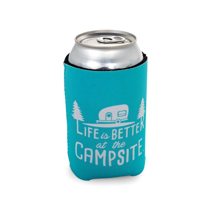 CAMCO Life is Better at the Campsite Teal Can Holder