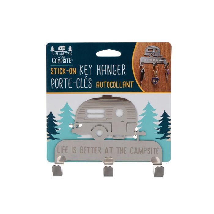 Camco Life is Better at the Campsite Stick-On 3-Hook Key / Leash Hanger