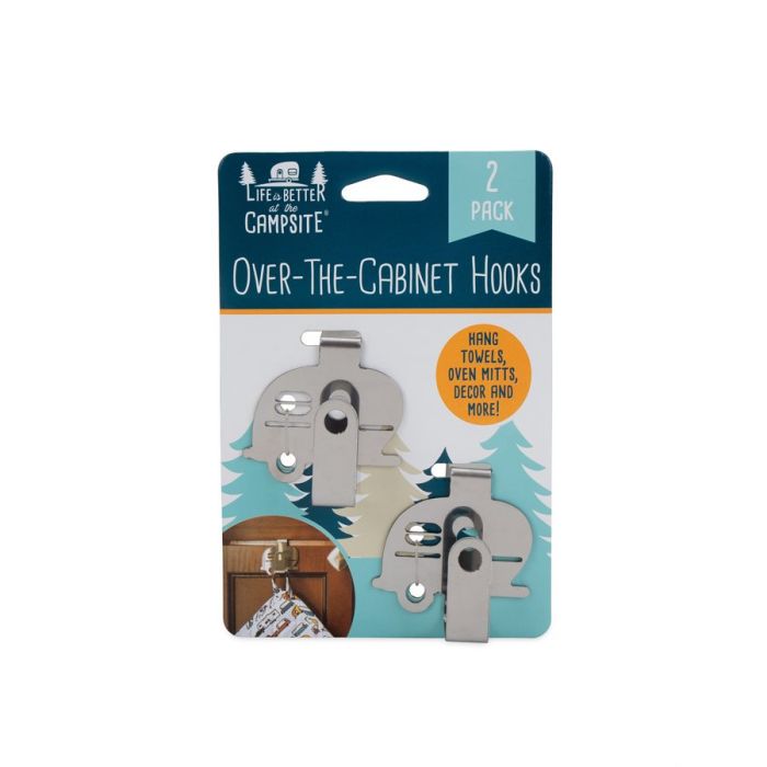Camco Life Is Better At The Campsite Over The Cabinet Hooks, 2-PK
