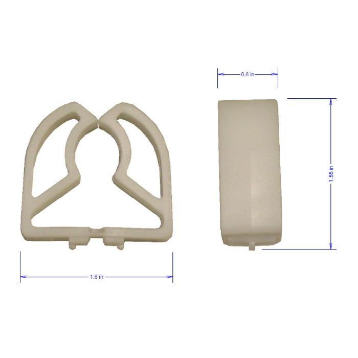 Command Replacement Plastic Clamps for Combi Fan/Light