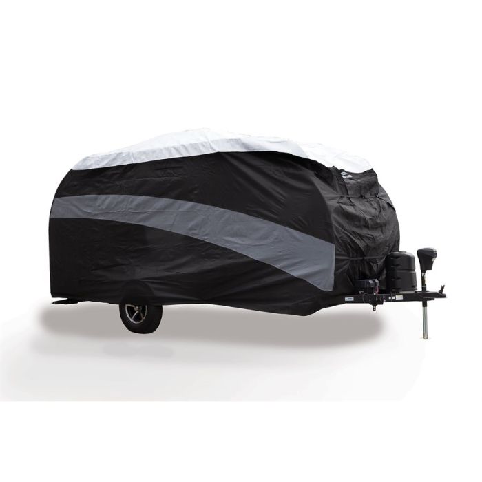 Camco Mini Travel Trailer Pro-Tec Series Cover Up to 17'7" w/ Rear Door Entry