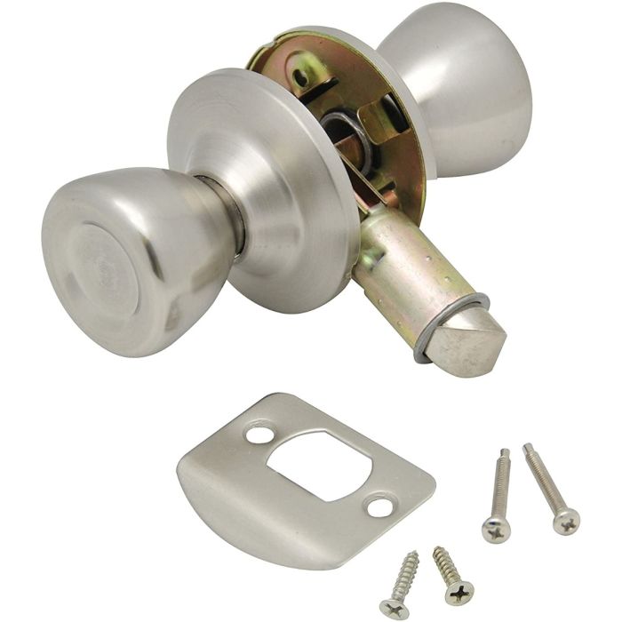 AP Products Stainless Steel Entry Passage Door Knob Lock Set 