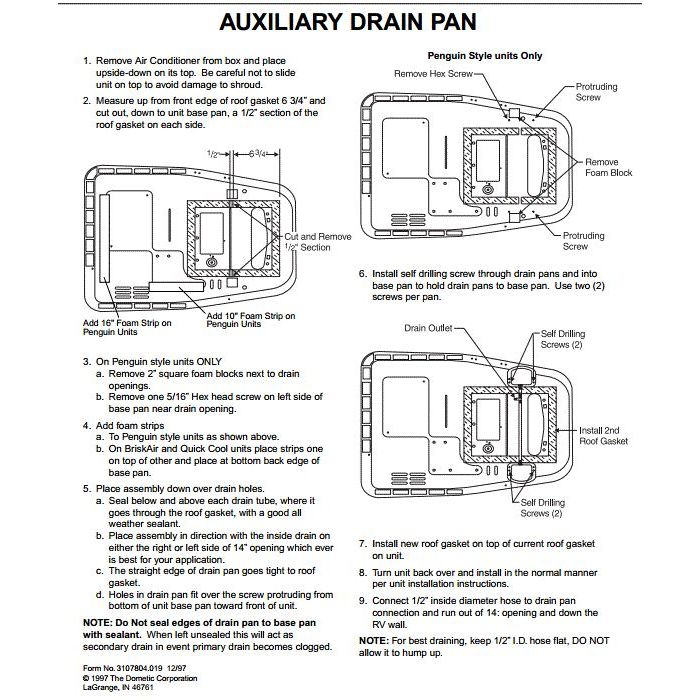 Dometic Cup, Drain