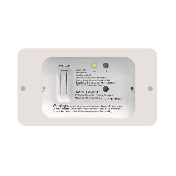 MTI Industry Safe-T-Alert White Slim CO/LP Dual Alarm