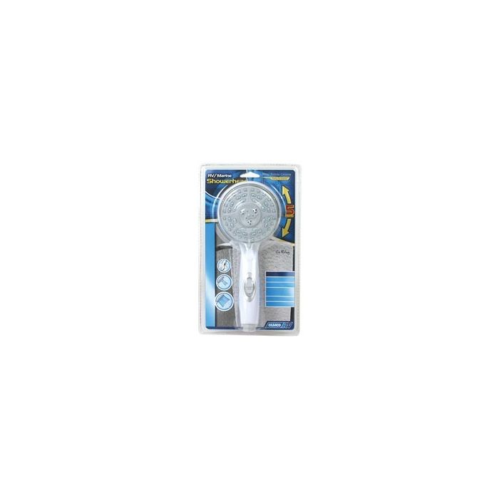 Camco White 4 Function Showerhead