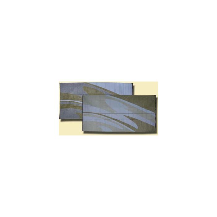 Patio Mats 8' x 16' Silver/Gold Swirl Reversible Mat
