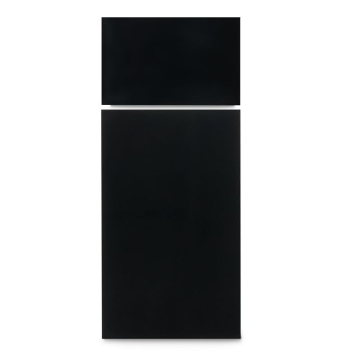 Dometic 3106863.024C black acrylic refrigerator door panels.
