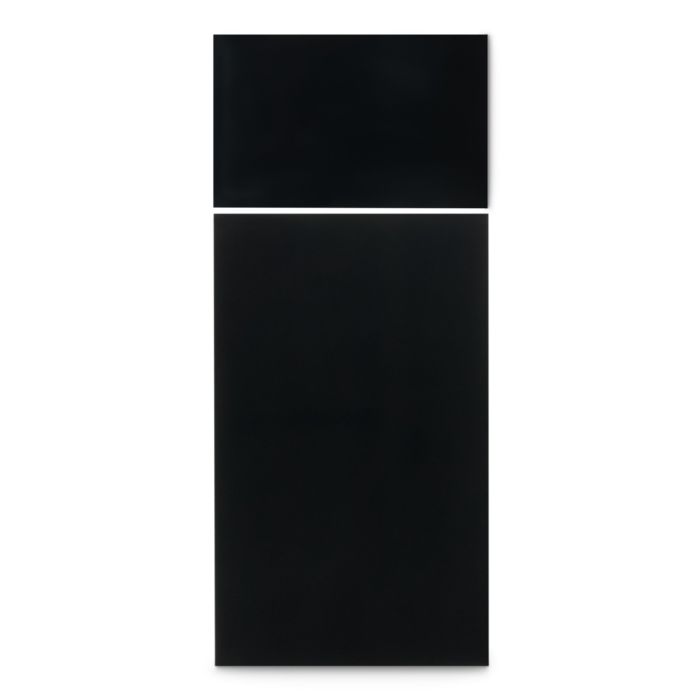 Dometic 3106863.313C black acrylic door panel set for DM2872 and DM2882 refrigerators.