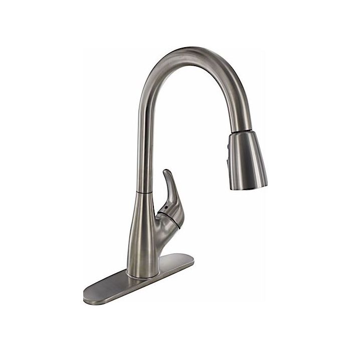 Phoenix Products Hybrid Brushed Nickel Kitchen Faucet Single Lever Handle W/ Pull Down Spout