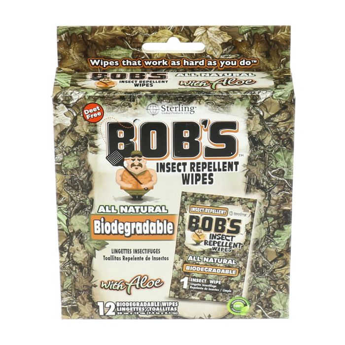 Bob's Insect Repellent Wipes With Aloe 12-Pack