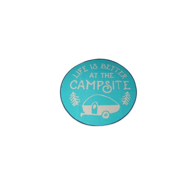 Camco Life is Better at the Campsite 6-Foot Round Outdoor Mat