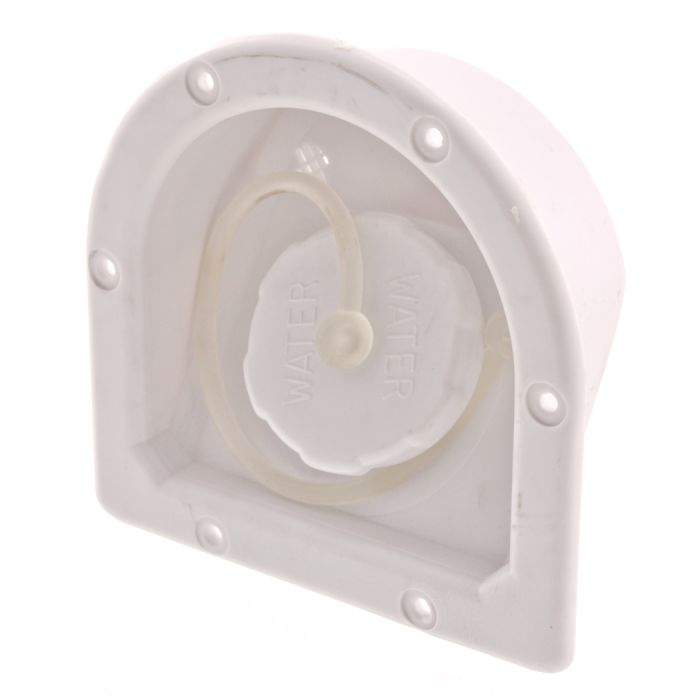 Camco White Recessed Water Fill 37221