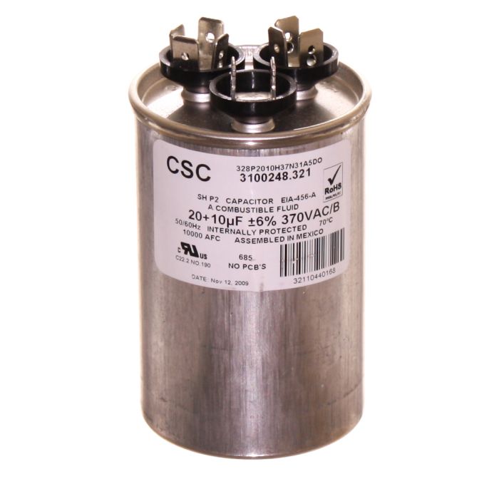 Dometic A/C Capacitor 20/10 MFD