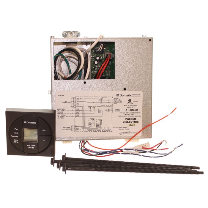 Dometic Black Single Zone Control Kit and LCD Heat Strip Thermostat