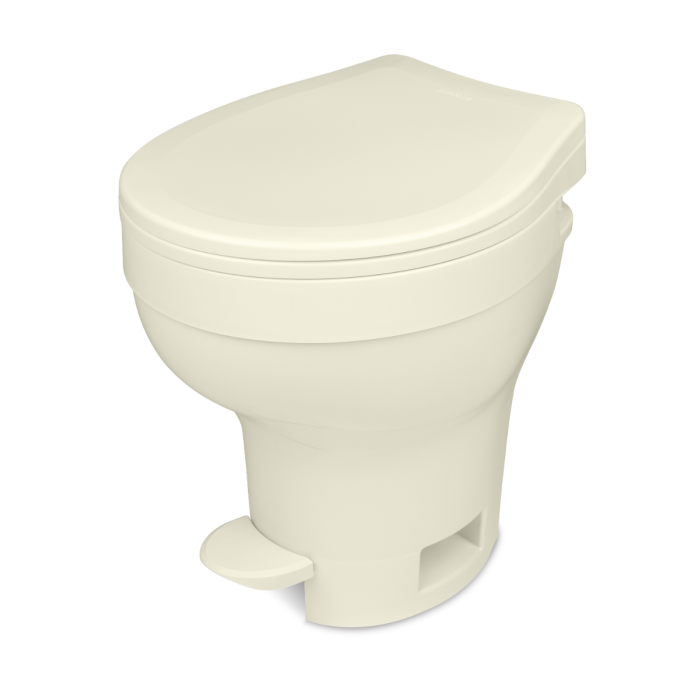 Thetford Aqua Magic V High Profile Foot Flush Water Saver Parchment Toilet with Hand spray