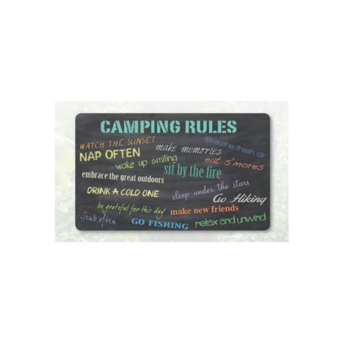 Camping Rules Kitchen Mat