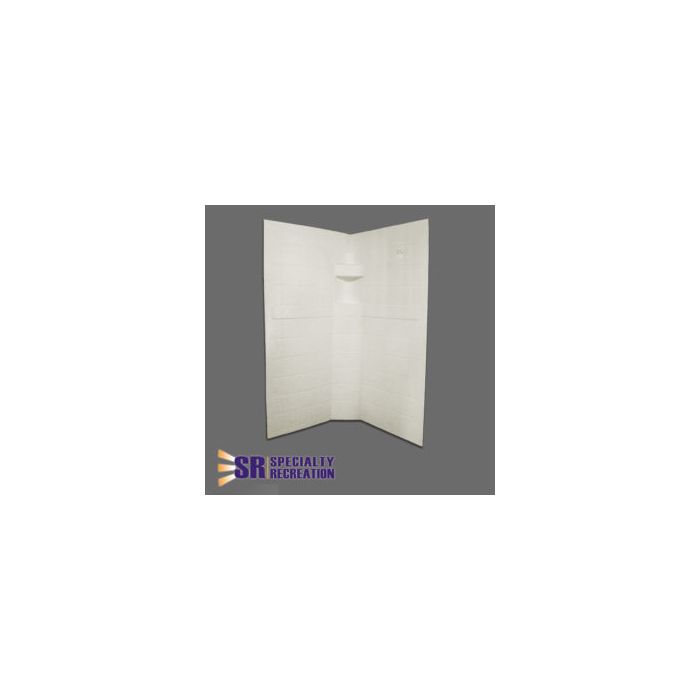 Specialty Recreation 34" x 34" x 67" Parchment Neo Angle Shower Wall Surround