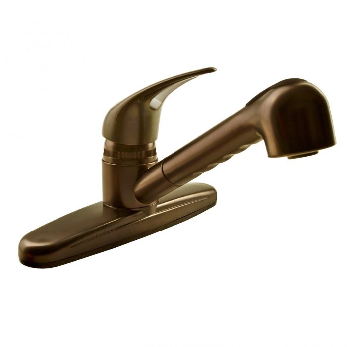DURA Non-Metallic Pull-Out Oil Rubbed Bronze RV Kitchen Faucet