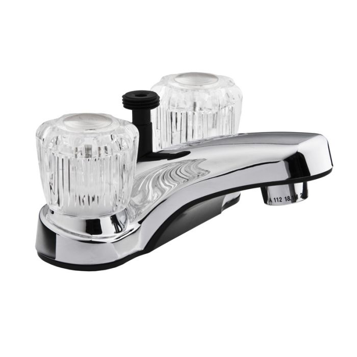 DURA Crystal Two Handle Non-Metallic Chrome RV Shower Diverter Lavatory Faucet 