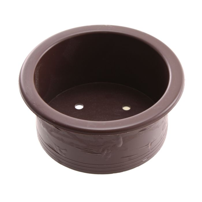 Plastic 3" x 1-1/2" Brown Drop-In Cup Holder 78-1RBN