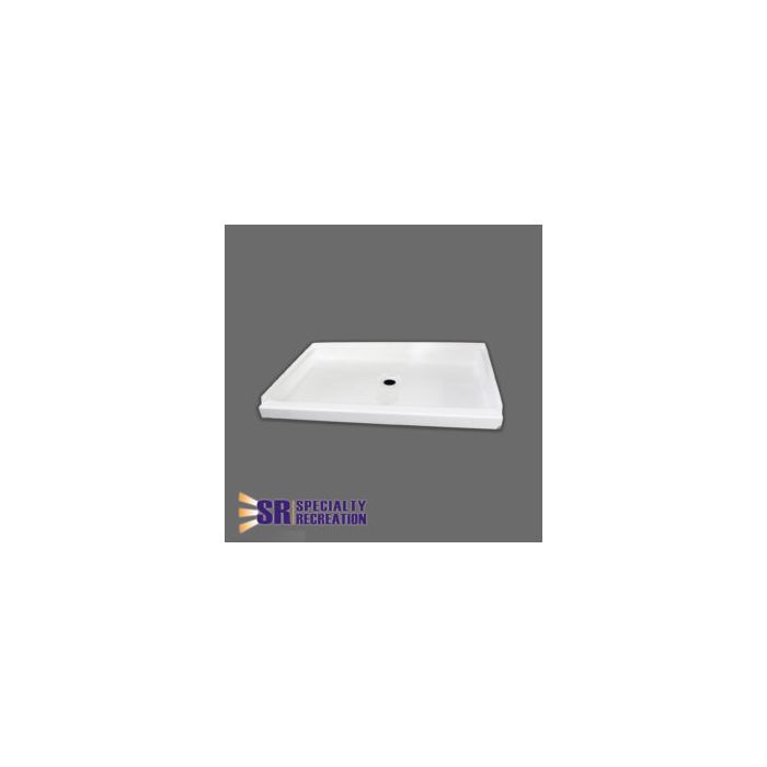 Specialty Recreation 24" x 32" White Center Drain Shower Pan